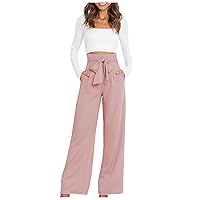Women's High Waisted Pants Temperament Trousers Loose All-Match Straight-Leg Pants Trousers Clothes Trendy