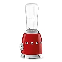 SMEG Retro Personal Blender with 2 Bottles PBF01RDUS, Red, Medium