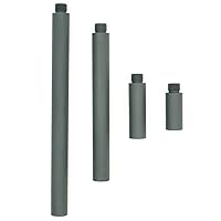 14mm CCW to 14mm CCW 0.8″ 2.4″ 4.8″ 7.1″ Outer Diameter 0.75” （19mm） AEG GBB Black Tube M14x1 Left Threaded Extension Accessories Four Pieces (Black)