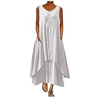 Summer Wedding Guest Dresses V Neck Short Sleeve Sundress Tiered Ruffle Flowy A-Line Bohemian Maxi Dresses