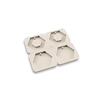 Heat-resistant Silicone Soap Making Molds DIY Cake Dessert Baking Supply [4 Hole Hexagon Ring - Cuttable, Marked in Photo]