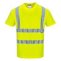 Portwest Cotton Comfort T-Shirts/S Hi Vis Work Safety Refelctive Short Sleeve ANSI 2