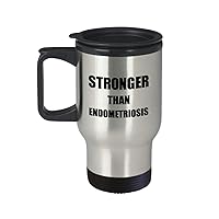 Endometriosis Travel Mug Awareness Survivor Gift Idea For Hope Cure Inspiration Coffee Tea 14oz Commuter Stainless Steel