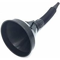 Flexible Plastic Funnel Set Completes Detachable Spout Attachment and Filter for Automotive and Household Use