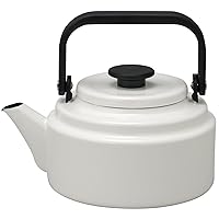 Noda Horo Amkettle AM-20KW Hollow Kettle 0.6 gal (2.0 L) IH Compatible, White, Made in Japan