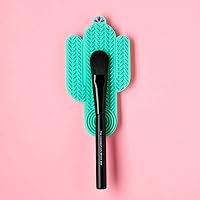3INA Cactus Cleanser - Makeup Brush Cleansing Mat for a Clean, Soft, Easy Brush Wash - Designed with Flexible Silicone Ridges to Strip Away Makeup Residue Fast - Portable, Travel-Sized Shape - 1 pc