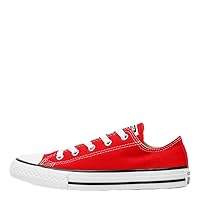 Converse Kids' Chuck Taylor All Star Canvas Low Top Sneaker (28EU, Red)