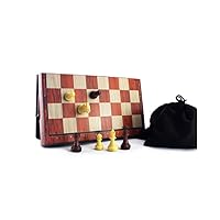 Chess Board Portable Chess Set for Adults and Kids Folding Plastic Game Board and Storage for The Chess Pieces for Friends Chess Sets (Color : CH)