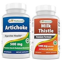 Best Naturals Artichoke Extract 10000 mg Equivalent & Milk Thistle Extract 1000mg