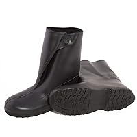 TINGLEY mens Molded Rubber Overboot with Cleated Outsole, Black, Small