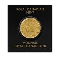 2014 - Present (Random Year) CA 1 Gram .9999 Canadian Gold Maple Leaf Coin Brilliant Uncirculated with a Certificate of Authenticity 50c BU