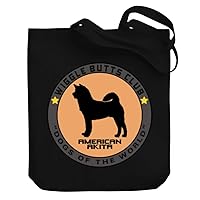 American Akita Wiggle Butts Club Pin Canvas Tote Bag 10.5