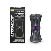 Astroglide Male Masturbator and Stroker, Toy 'n Joy Finisher for Men, Dual Entrance Male Sex Toy, Waterproof and Lube Friendly, Easy to Hold, Ribbed Interior, Phthalate and Latex Free, Easy Clean-Up