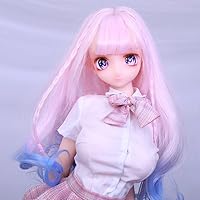 Junying/MOZU Xiaotao 1/5 Female Seamless Action Figures Full Silicone Material, Jydoll 60cm Flexible Female Figure Dolls for Cosplay/Photography/Arts (Wig)