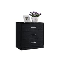Hodedah Chest of Drawers, 30.6 in. H x 31.5 in. W x 15.5 in. D, Black