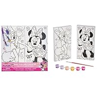 Disney Minnie Mouse Color Your Own Canvas Set - 2 Vibrant Canvases (8