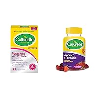 Culturelle Women's 4-in-1 Probiotics for Women Digestive & Vaginal Health with Daily Probiotic Gummies for Men & Women Digestive Health, 52 Count