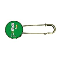Brazil Football Mummy Trophy Retro Metal Brooch Pin Clip Jewelry