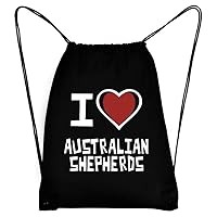 I love Australian Shepherds Bicolor Heart Sport Bag 18