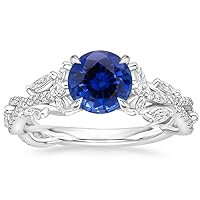 3.10Ctw Round Cut Sapphire Simulated Diamond Fashion Twisted Women's Anniversary Ring 14K White Gold Plated