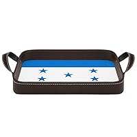 Honduras Flag Convenient Tray Serving Trays with Handle 13.5