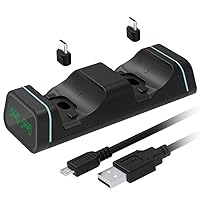 OSTENT Controller Charger Station for PS5, Dual USB Type C Fast Charging for Sony Playstation 5, LED Indicator for DualSense Controller