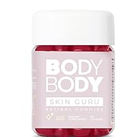 Skin Guru Gummy- Vitamin A Retinol Supplement Promotes, Healthy Skin, and Acne Reduction. 60 Count, Berry Flavor, Vitamin A, Biotin, Vitamin C, Vitamin B12, and Zinc.