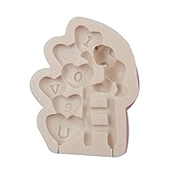 Valentines Day Bear Silicone-Molds For Baby-Shower Cake-Topper Decoration Love Bear Card Fondant Mold DIY-Baking Cookie Candy Mould-silicone