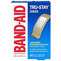 BAND-AID Comfort-Flex Sheer Adhesive Bandages, All One Size 40 ea (Pack of 4)
