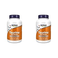 NOW Supplements, Taurine Pure Powder, Nervous System Health*, Amino Acid, 8-Ounce (Pack of 2)