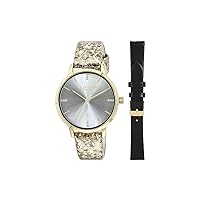 London Womens Analogue Quartz Watch with PU Strap DD052GB, Silver, Bracelet