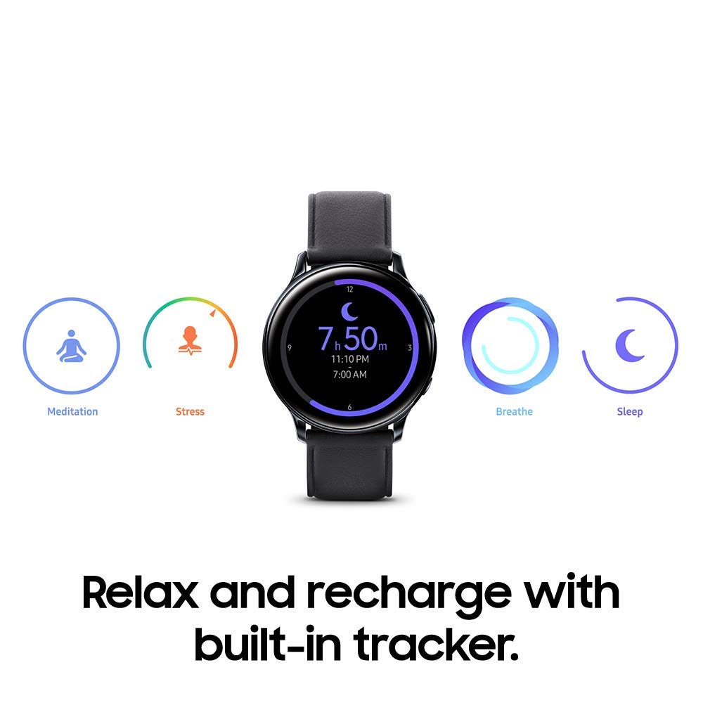 SAMSUNG Galaxy Watch Active 2 (40mm, GPS, Bluetooth, Unlocked LTE) Smart Watch with Advanced Health monitoring, Fitness Tracking , and Long lasting Battery, Silver - (US Version)