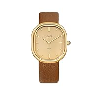 Louise Unisex Watch in Brown Leather Band. 31mm