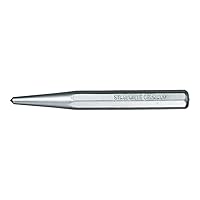 Stahlwille 70050005 Centre Punch, 10 mm Wide Tip, 120 mm Long, Octagonal Shank, Chrome Vanadium Steel, Lacquered Silver, Precision Marker for Drilling, Made in Germany