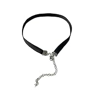 THXSILK Silk Choker, Necklaces Black Classic Silk Choker