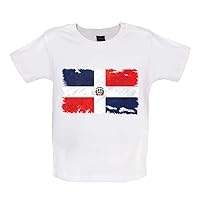 Dominican Republic Grunge Style Flag - Organic Baby/Toddler T-Shirt