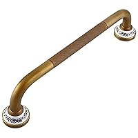 Antique Brass Bathroom Grab Bar - Wall Mount Anti-Slip Safety Hand Support Rail, Bathtubs Safety Shower Assist Aid for Elderly Seniors Disabled Pregnant,Gold