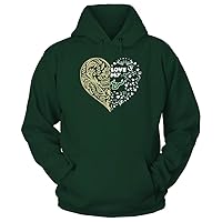 FanPrint South Florida Bulls - Love My Team - Heart - Floral Pattern Gift T-Shirt