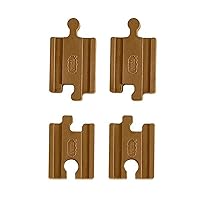 Replacement Parts for Thomas and Friends Wooden Train Sets - FHM74 ~ Works with Many Sets ~ 4 Piece Track Adapter Pack