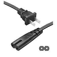 AC TV Power Cord 3FT for PS4 PS5 Samsung LG TCL Toshiba Hisense Cannon Pixma HP Dell Epson Printer Playstation 5 4 PS3 PS2 Xbox One Universal 2 Prong Cable Replacement