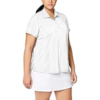 Ideology Womens Plus Golf Athletic Short Sleeves Polo White 1X