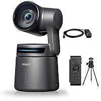 OBSBOT Tail AIR 4K Camera+Smart Remote Controller+USB-C to Ethernet Adapter,Lower Latency, AI Auto Track,LiveStream for Churches/Music Live