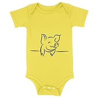 Graphic Pig Baby Onesie - Cute Pig Present - Kids Birthday Gift Ideas