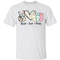 Peeps Easter Shirt, Peace Love Peeps Shirt, Funny Easter Day Tee, Carrot Shirt, Spring Holiday Shirt