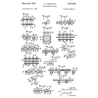 1954 - Lionel Super O Toy Railroad Tracks - Patent Art Magnet