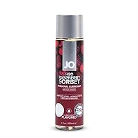 JO H2O Raspberry Flavored Lubricant, Water Based Sugar Free Lube for Men, Women and Couples, 4 Fl Oz