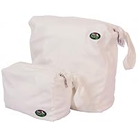 Best Cloth Diaper Wet Bag by nuababy-DOUBLE waterproof layer to prevent leaks-machine washable-keeps smells in-easy zipper close-use for diapers, soiled clothing or as swim bag (Small, Bunny Tail)