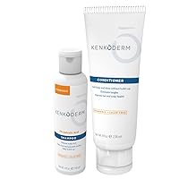 Kenkoderm Psoriasis Shampoo & Conditioner Bundle, Therapeutic Shampoo with 3% Salicylic Acid, 4 oz, Conditioner for Sensitive Hair & Skin, 8 oz. Dermatologist Developed, Fragrance & Color Free