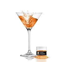 Brew Glitter - Orange (4g, 1x Shaker Jar) | Vibrant Edible Glitter for Beer, Cocktails and Mocktail Beverages!