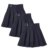 Girl Pleated Uniform Skirt Scooter Size 5-16 Navy Khaki Plaid